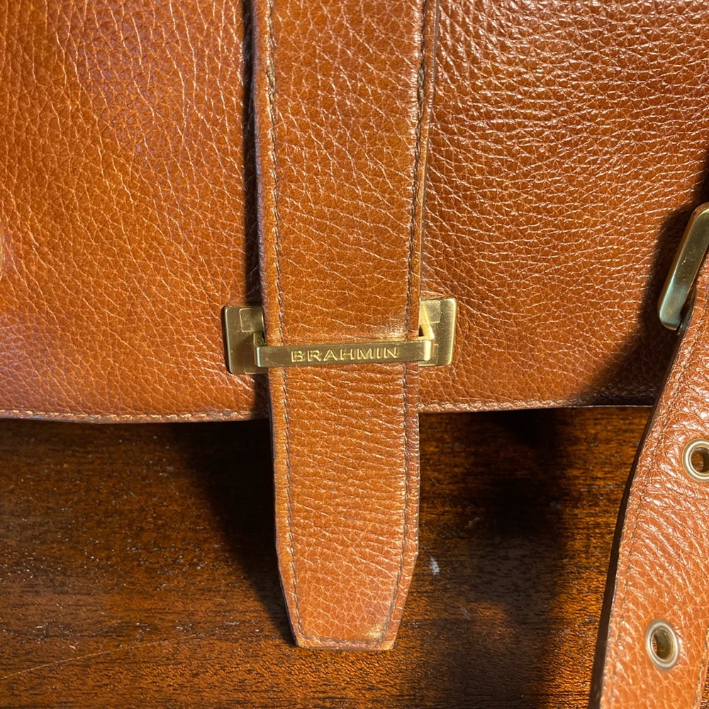 Brahmin Brown Leather WOMENS messenger SHOULDERBAG - Picture 4 of 10